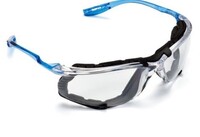 SAFETY GLASSES, GRAY LENS, GRAY TEMPLE, ELVEX HELIUM 18, 12/BX